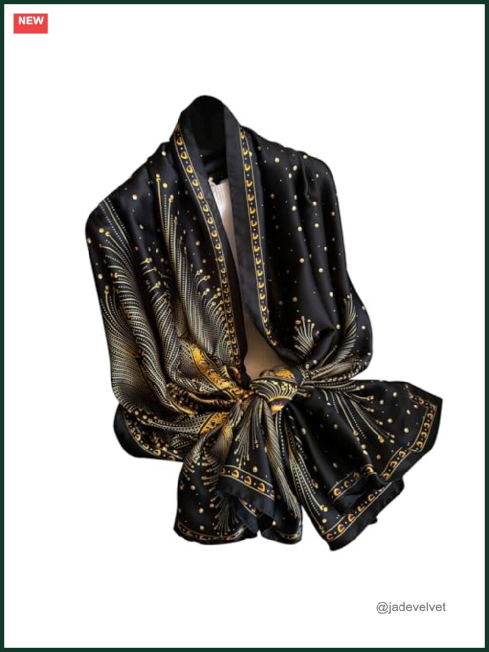 Elegant Floral Silk Scarf Shawl for Women Lightweight Satin Wrap Headscarf Neck